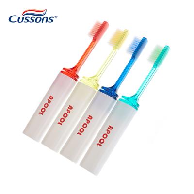 China Portable Collapsible Bristle Travel Foldable Removeable Soft Toothbrush for sale