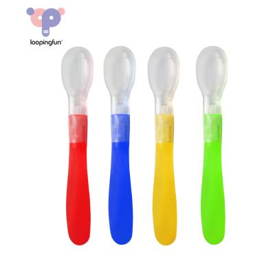 China Loopingfun BPA Free Sample Baby Bib Bowl PP Silicone Baby Spoon and Free Colorful Recycled Feeding Set Set for sale