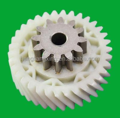 China Nylon Mold Nylon Bevel Gear With Metal Shaft For Paper Shredder for sale