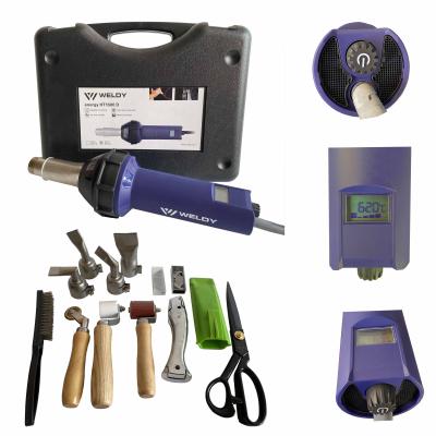 China Hot Welder Hand Held Plastic Welder HT1600D CPE BCE EPDM PE PVC CNC Blast Torch Heat Gun Cool/Hot Air WELDY HT1600D TPO for sale