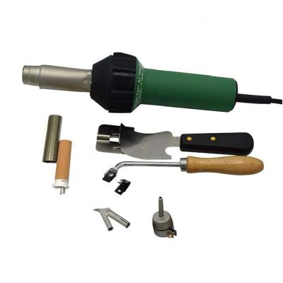 China 1600W Heat PVC/PE/PP/PVDF Welding Tool Professional Plastic Jet Torch Hot Air Notcher Kit With Quarter Moon Knife Cool/Hot Air Gun Welder for sale