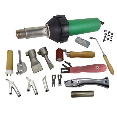 China Professional Plastic Welder Kit With 6pcs Heat Gun 1600W Cool/Hot Air Nozzles Heating Element Hot Air Jet Torch PVC/PE/PP/PVDF Welding Tool for sale