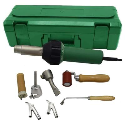 China Professional Plastic Nozzle Roller Notcher Hot Air Jet Torch Welding Tool Kit With 4pcs Heat Gun Welder 1600W Cool/Hot Air for sale