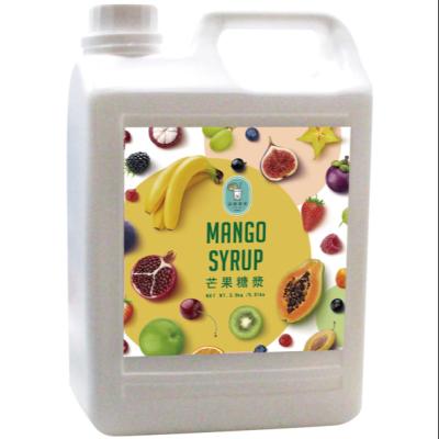 China Fruit Tea Taiwan OEM Manufacturer Bubble Tea Raw Materials Mango Pulp Flavored Syrup for sale