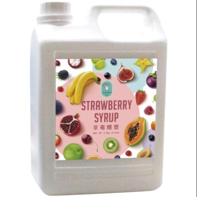 China Taiwanese fruit tea strawberry flavor syrup for beverage and coffee for sale