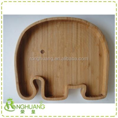 China Sustainable Bamboo Dish For Kids Gift Wooden Tray For Food for sale