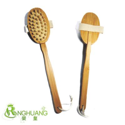 China Wooden / Bamboo Boby Care Scrubber Massager With Long Handle for sale