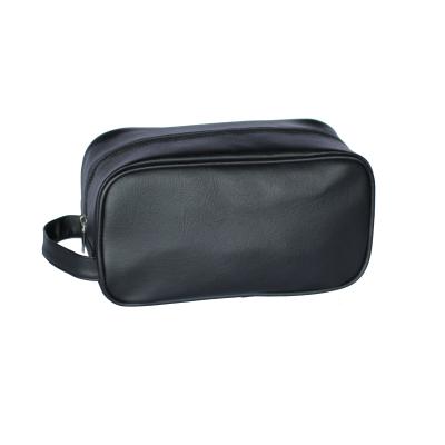 China Hot Sale Logo Fashion Black Makeup Vanity Case Custom Cosmetic Bag Men Toiletry Bag Wash Bag for sale