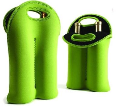 China Portable Wine Two Bottle Cooler Bag for sale