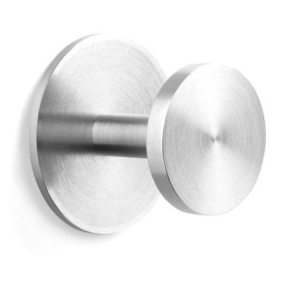 China Modern Stainless Steel Brushed Hook Bathroom Door Back Hook Bathroom Cabinet Wall Hook for sale