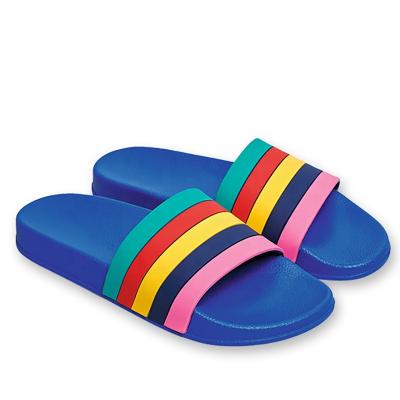 China Hot Sales Anti-slippery Men Slip On Sandals Rainbow Color PVC Men's Upper Sandals for sale