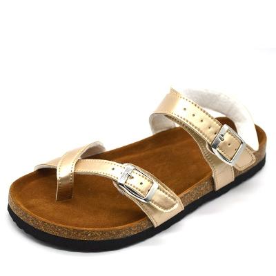 China EVA Cork Sole Sandal Soft Eco-friendly Material Ladies Cork Sandal Upper Suede PU High Heel Women for sale