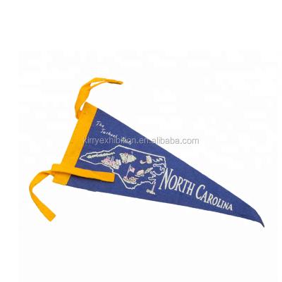 China Custom Printed Hanging Pennant Triangle Wool Felt Felt Banner for sale