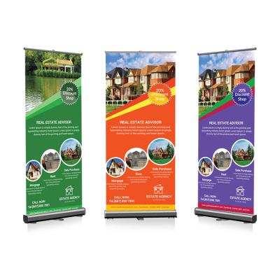 China Aluminum Display System Factory China Vertical Aluminum Pull Up Rack Roll Up Banner Display On Sale for sale