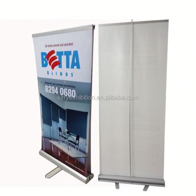 China Aluminum Display System Roll Up And Easy Folding Up Standard Size Cheap Horizontal Roll Up Banner Banner Stand for sale