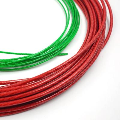 China China Factory Price Steel Structure 7x7 Wire 1.5mm Coated 2mm Nylon PVC Plastic PA Coated Stainless Steel Wire Rope for sale