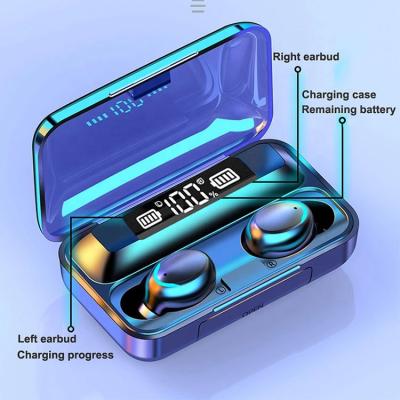 China In-ear Auriculares BT wireless earbuds tws f9 2021 low latency gaming earphone with powerbank for mobile for sale