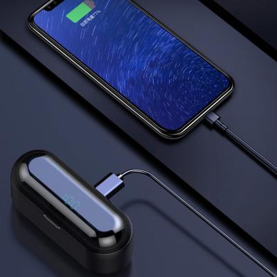 China In-ear f9 high fidelity blue tooth earphone f9 tws led display true wireless earbuds with power bank 5.0 for sale