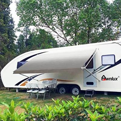 China Motorhome rv trailer camper UV resistance PVC vinyl rv tent camper rv tent side waterproof fabric replacement for sale