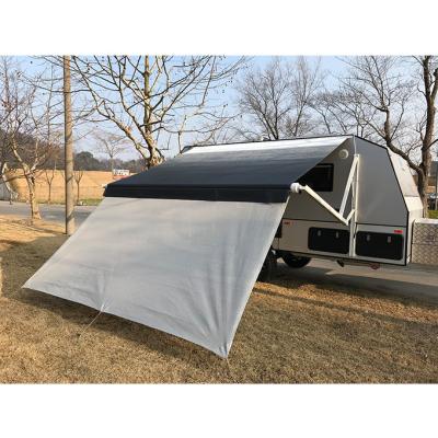 China UV resistance camping trailer caravan motorhome sun screen blocker with gray mesh for sale