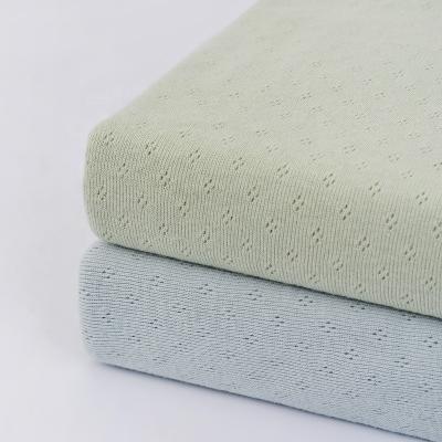 China Wicking 26s mesh yarn jacquard knitted fabric 180gsm ultra breathable jacquard fabric baby jacquard knitted fabric for sale