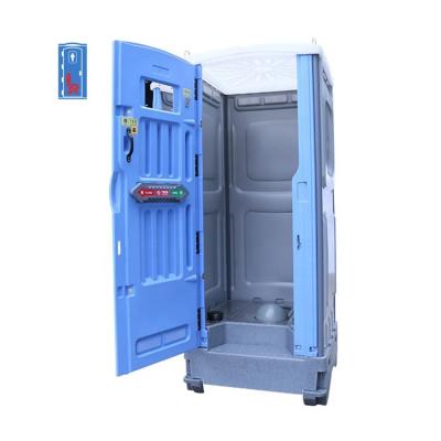 China Foot pump stream with hand basin inside China factory camping mobile plastic toilet outdoor travel portable toilet for sale