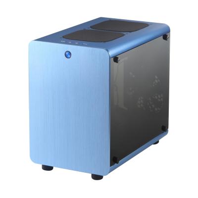 China Blue 160mm CPU 0.8mm SPCC Aluminium ATX Case for sale