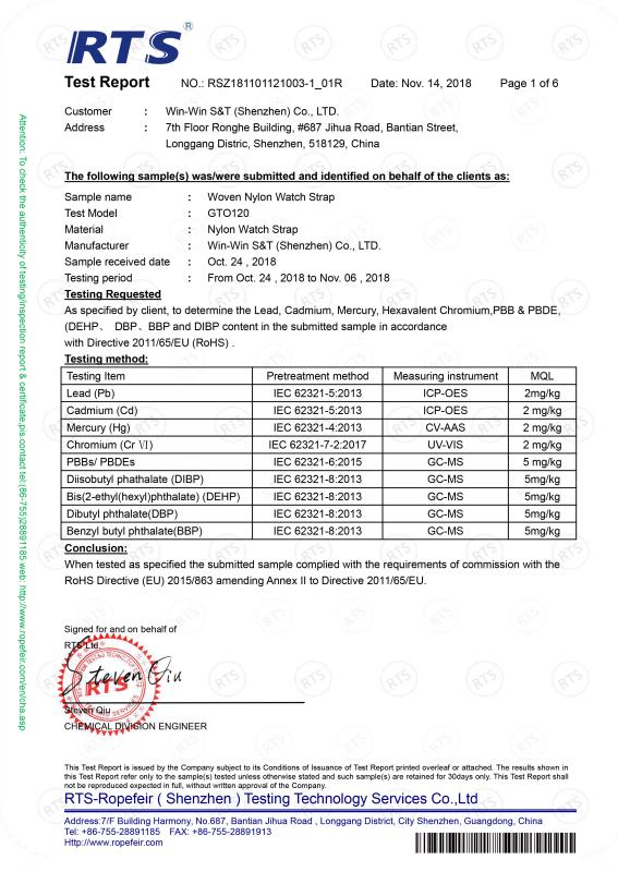 RoHS - Win-Win S&T (Shenzhen) Co., Ltd.