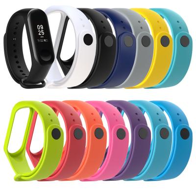 China Reloj Correa Band 5 For Xiaomi MI Replacement Water Resistant Silicone Wristband Strap 4 3 Wrist Strap Color TPU for sale