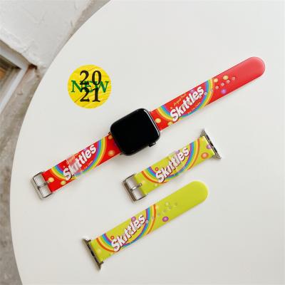 China Fanshion New Arrival Colorful Skittles Watch Band For Apple Watch Band 38mm 40mm 42mm 44mm for sale