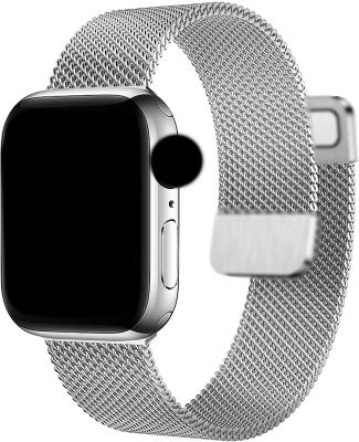 China Luxury Stainless Steel Mesh Milanese Loop Replacement Water Resistant Straps For Apple Watch Series 6 5 4 3 2 1 38mm 40mm 42mm 44mm for sale