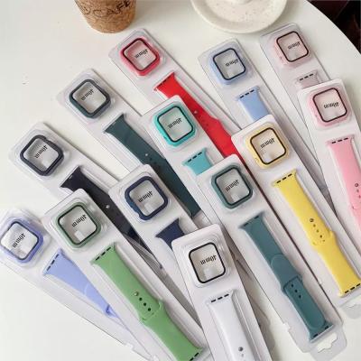 China Vintage Rubber Wholesale Silicone Waterproof Apple Watch Strap Set Accessories For Girl Series 3 38Mm for sale