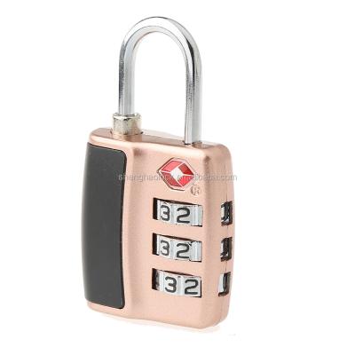 China TSA-552 3 Digits TSA Approved Luggage Gym Lock Zinc Alloy Luggage Locks for sale