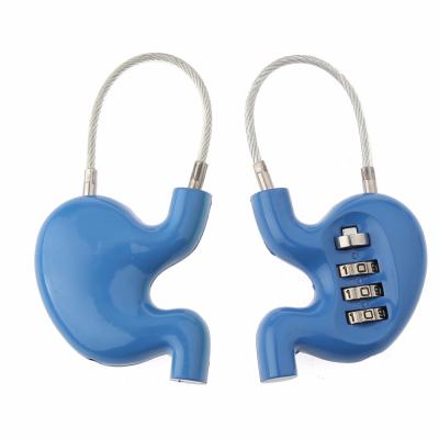 China CH-001 3 Digits Zinc Alloy Bank Shape Cable Lock for sale