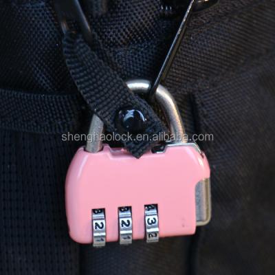 China CH-13A 3 Digits Zinc Alloy Reset Combination Zipper Lock for sale