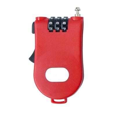 China ABS CH-31 CJSJ 1.1m Length Multifunctional Plastic Cable Retractable Combination Lock for sale