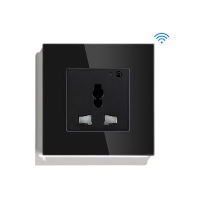 China Tuya Smart WIFI Button Indicator LED Tuya 13A Socket Tuya 13A Universal WiFi On/Off Universal Residential/Multi Purpose Outlet Socket Manufacturer LED China UK Plug for sale