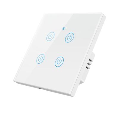 China Smart WIFI Switch Single Fire Home/Office Hotel/Hospital 4 Bands Switch For Eu/UK Wall Touch Waterproof Wireless Switch for sale