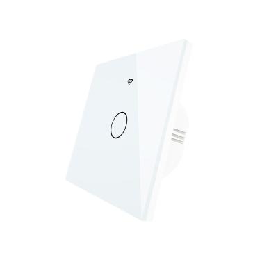 China ABS WIFI+RF433+Bluetooth (EU/UK) TWO-WAY Control Smart Home Switch 1 Strip Waterproof Wireless Wall Switch Smart Size 86mm*86mm for sale