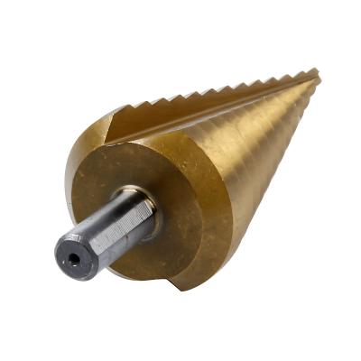 China Metal Drilling 4-20mm Tin Coated Straight Shank High Speed ​​Steel Step Drill Bit For Metal Stainless Steel Aluminum Wood for sale