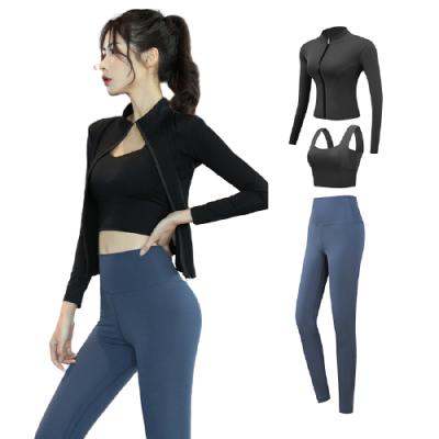 China Breathable Sports Tracksuit Yoga Running Women Fitness Tracksuits Gym Clothes Sports To Suit Female for sale