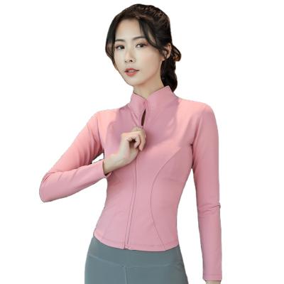 China Full Zipper Yoga Sports Coat Women Training Sweatshirts Breathable Outdoor Comfortable Fitness Fitness Running Jacket for sale