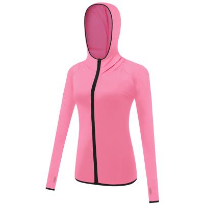 China 2021 New Autumn Hoodies Sports Fitness Tops Women's Quick-drying Breathable Long Sleeve Yoga Clothes for sale