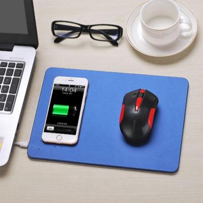 China Game Custom PU Leather 5w Radio Charger Fast Non-slip Gaming Mouse Pad For iPhone Samsung Mousepad Charging Wireless Charger for sale