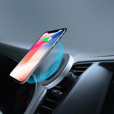 China 10W Magnetic Car Air Vent Mount Car Charger Mount Cell Phone 10W Car Fast Charging Wireless Charger Magnetic Wireless Phone Holder for sale