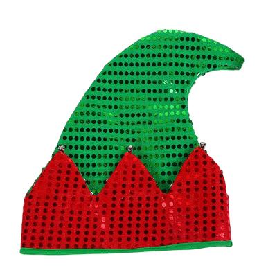 China 2021 Nonwoven Fabric Christmas Festival Red Green Color Customized Christmas Mini Hat Red Santa Christmas Upscale Adult Gift Hat for sale