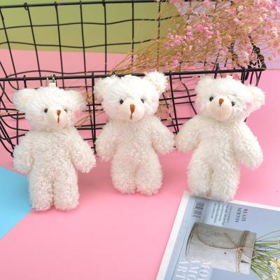 China 2021 New Pearl Velvet Teddy Bear Toy Kindergarten Doll Key Pendant Plush Gift Key Chain Toy Teddy Bear Pendant for sale