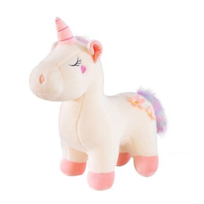 China Youth (15-35 Years) 2021 Newly Arrived Rainbow Stance Unicorn Children's Toy Cartoon Pony Doll Unicorn Plush Toy Gift for sale