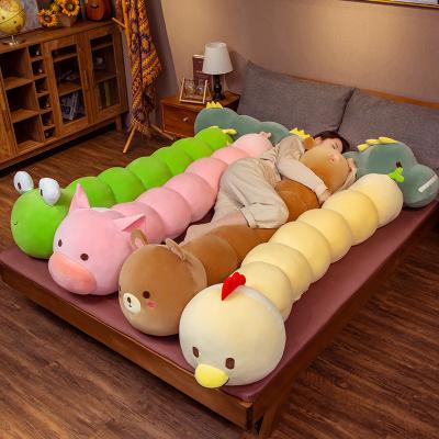 China 2021 Custom Plush 2021 Long Dinosaur Plush Doll Girl Soft Sleep Pillow Cute Unicorn Stuffed Animal Toy for sale