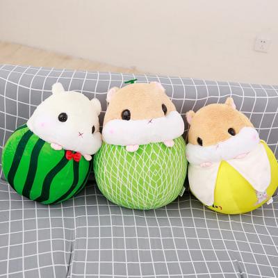 China No Big Fruit Hamster Doll Plush Toy Pillow Air Conditioning Quilt 2 Girl In-1 Cute Transformed Christmas Gift for sale